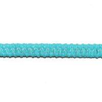 Резинка босоножная в кожаной оплетке  8 мм  синяя  Италия