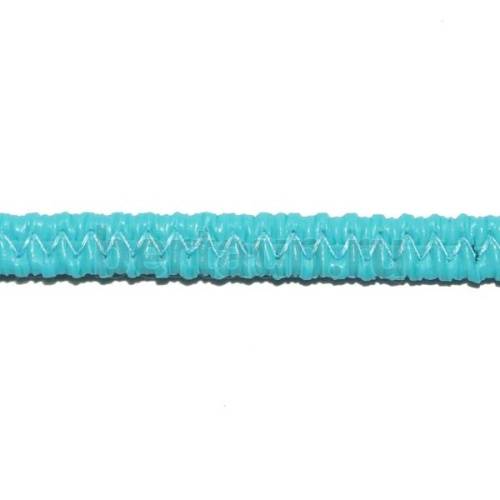 Резинка босоножная в кожаной оплетке  8 мм  синяя  Италия