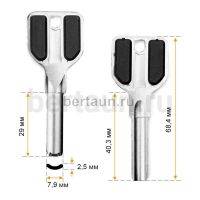 Заг.для ключ. MCM 1 паз полукруглый профиль с пласт. вставками  №605