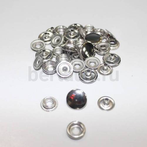 Кнопка № 7 D 12,5 мм  КОЛЬЦО (10 шт/уп) нержав. никель