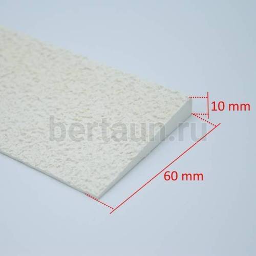 Косяки №15    TOPY CREPE 480*60*10мм широкие белый.