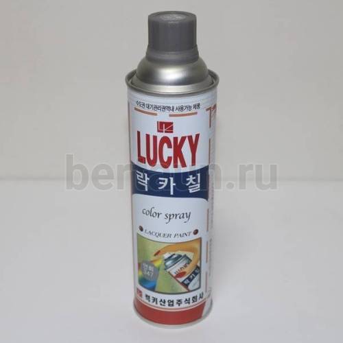 Краска № 10 аэрозоль "LUCKY" 400 мл № 347 св.серая