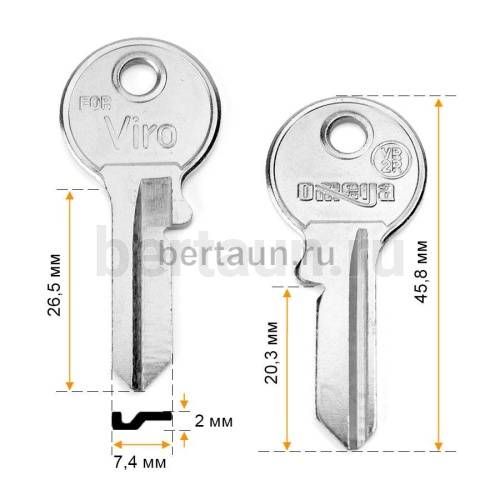 Заг.для ключ. VIRO-1 (F-041)  OMEGA англ. №701