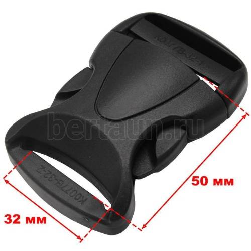 Карабин №133  пластик фастекс д/сумок 30-32 мм LT К 0077 (ТМ003) черный 