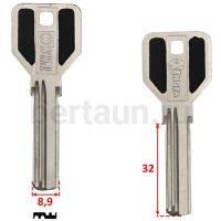 Заг.для ключ. GM 99  MCM-3D X_X_X_MCM MSM нов. 32мм (верт..3 паза) №236