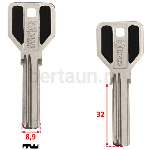 Заг.для ключ. GM 99  MCM-3D X_X_X_MCM MSM нов. 32мм (верт..3 паза) №236