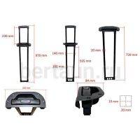 Ручка телескоп. д/чемодана №152  CAI бассейн *23"-25" (57,5/59,5/61,5/63,5)