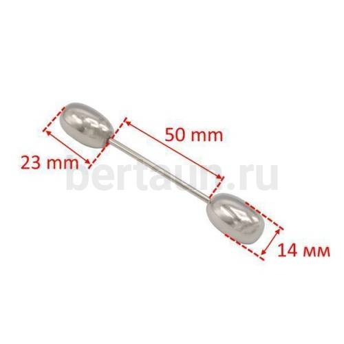 Ручкодержатель №66 штанга шляпка "маслина" 3244-50 мм GFM никель