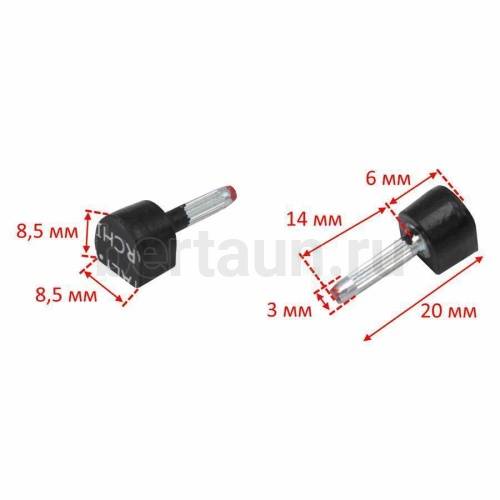 ARCHITAK  набойки № 1  р 00 р.8.5*8.5 мм /389.5 чёрные