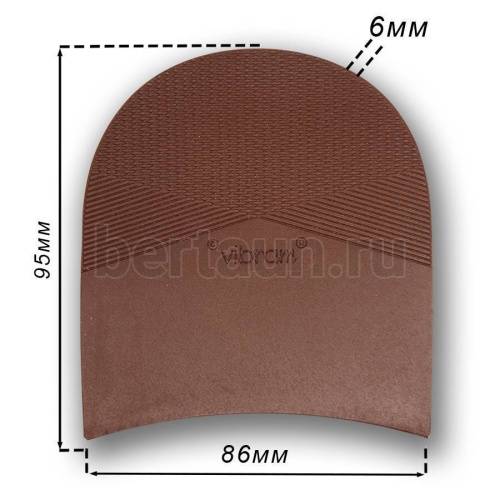 Набойка №  17  Vibram топ 030 светло-корич. какао  (6)  86*95*6 мм Dumout КНР