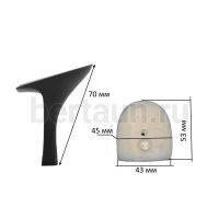 Каблуки № 122 LY 4075 черный матовый (высота 7 см)