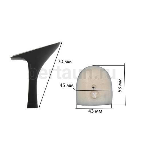 Каблуки № 122 LY 4075 черный матовый (высота 7 см)