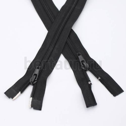 МОЛНИЯ № 95 курточная 2 замка спираль Т7 ПРИБАЛТИКА 100 см черная