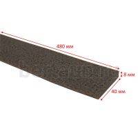 Косяки №12    TOPY CREPE 480*40*8мм узкие тем.беж.