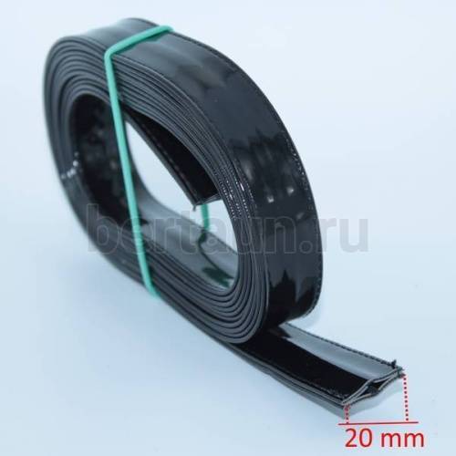 Ручки сумочные ПЛОСКИЕ № 54 2см*2м черный ЛАК