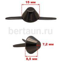 Ножка № 1  пукля LT К 3130 15*7.2 мм (PJ 00010) мм темный никель 10 шт/ упак 