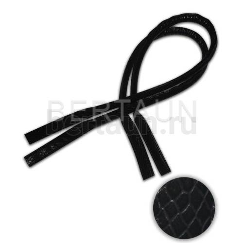 Ручки сумочные 75 см крепл.УЗКОЕ № 93 полиурет. змеиная чешуя черн.