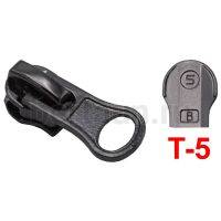 Замок-бегунок №194 спираль Т5 нижний ОБРАТКА BERT LUX темный никель