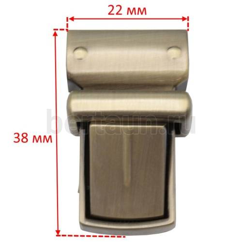 Замок портфельный №123 C154-1 BERT/ GFM /0133 Л DSV антик