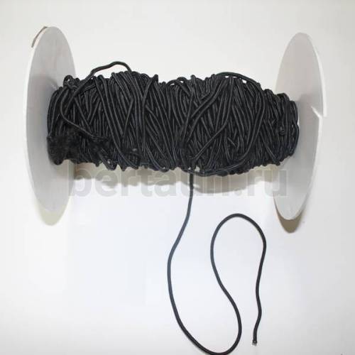 Резинка шляпная 3мм черная ЛТ
