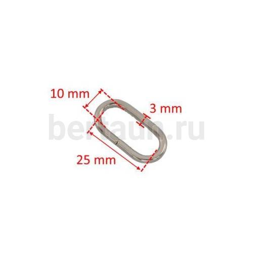 Рамка № 54 щель овальная LT 25*10 никель 10 шт/упак 