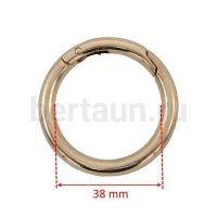 Кольцо-карабин №18 d38 F мм  золото