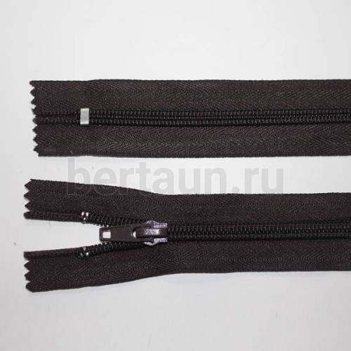 МОЛНИЯ №223 обувная спираль Т7-С 25 см. коричневая