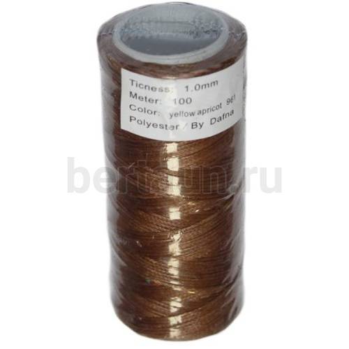 Нитки вощеные №50 d1мм 100м.для ручной прошивки бежев 961 DAFNA