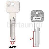Заг.для ключ. CIZ 26_CI26_AU57/C27/C27T_AB48/ под бронь(27.3x8.2x2.7mm,3п)(верт.)№396 чиза 