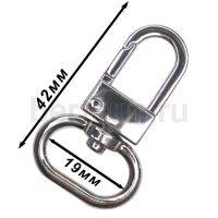 Карабин №147  метал. д/сумок FCD Н077 19 мм никель