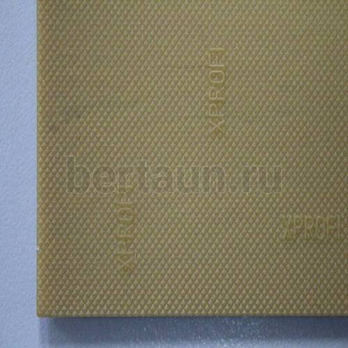 Полиуретан №  7   Пластина ЖЕСТКАЯ  ХPROFI 100*450*6,8 РИФЛ. бежевая