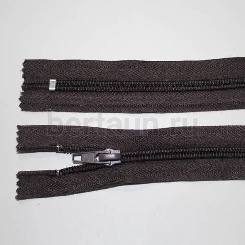 МОЛНИЯ №225 обувная спираль Т7-С 20 см. коричневая