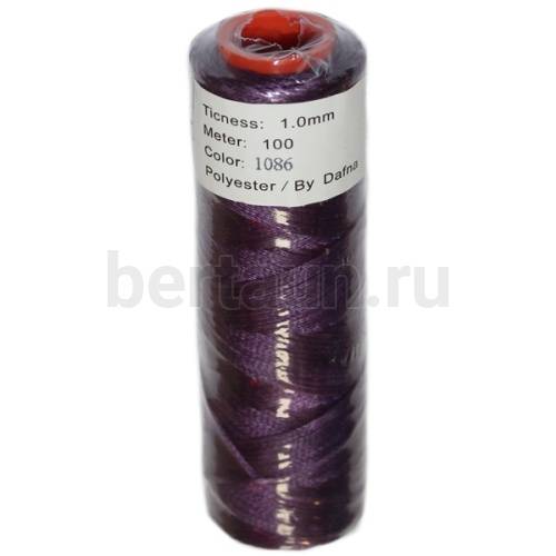 Нитки вощеные №66 d1мм 100м.для ручной прошивки фиолет 1086 DAFNA