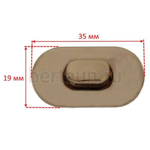 Замок портфельный №185 С547 BERT золото 