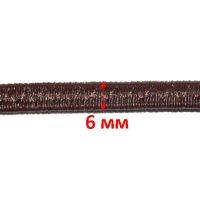 Резинка босоножная  6 мм тем.коричневая Италия