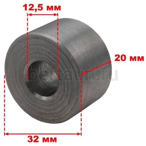 Инстр. №163 Втулки металл. для наждачных кругов 32*20*вал 12,5мм