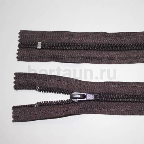 МОЛНИЯ №217 обувная спираль Т7-С 40 см. коричневая