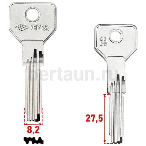Заг.для ключ. CIZ 25_Cisa 670 под бронь  верт. № 424 чиза