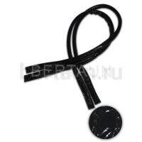 Ручки сумочные 75 см крепл.УЗКОЕ № 57 полиурет. черн.розы ЛАК