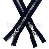 МОЛНИЯ № 90 КУРТОЧНАЯ ИТАЛИЯ Т8 метал.никель 90 см 2 замка ЧЕРНАЯ