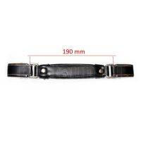 Ручка портфельная № 48 FCD с металл. крепеж. фур. НИКЕЛЬ черн. мат гладкий