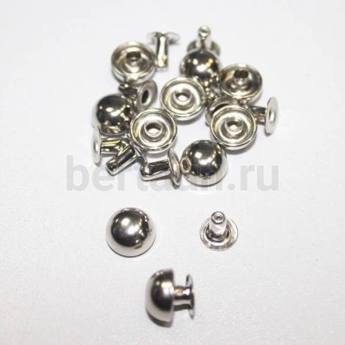 Заклепки "Хольнитены" №16 9 мм (10 шт/уп) ВЫПУКЛЫЕ никель ТВ