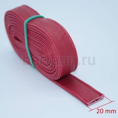 Ручки сумочные ПЛОСКИЕ №107 2 см*2м красный НОВИНКА