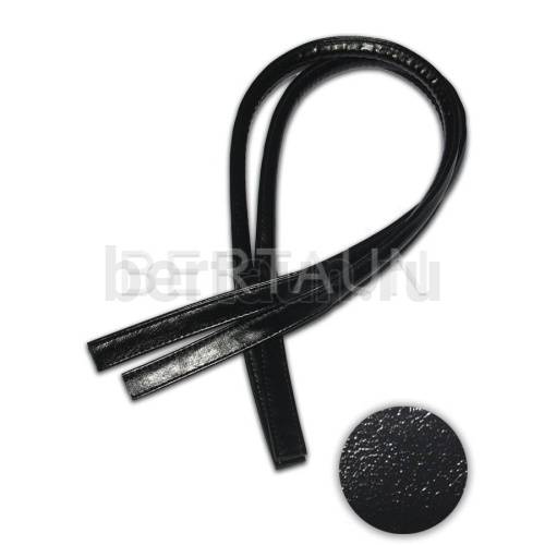 Ручки сумочные 75 см крепл.УЗКОЕ № 61 (PU 100%)Б-876-1 черный гладкий NEW блеск