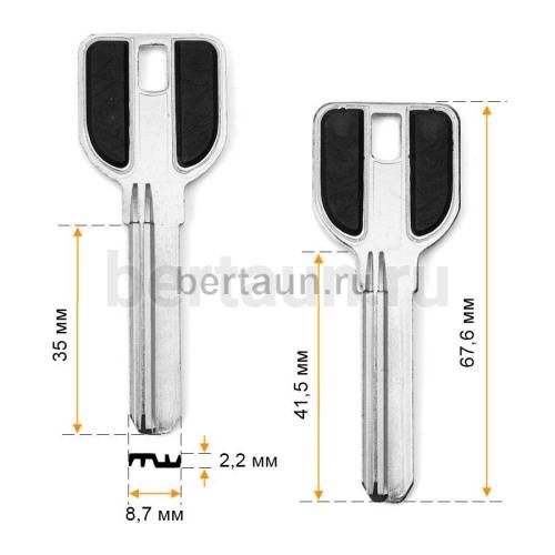Заг.для ключ. MCM 2 паза (35 мм)  №594
