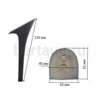 Каблуки №  31  LY 8077 черный (высота 11 см)