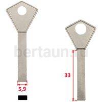 Заг.для ключ. ФИНКА - 3 (Латунь) плоская  AB-0016   № 104 