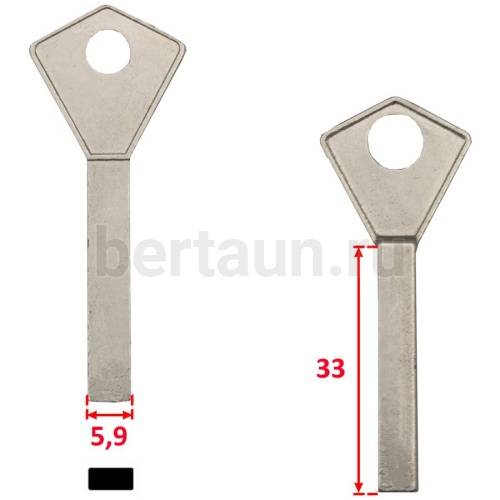 Заг.для ключ. ФИНКА - 3 (Латунь) плоская  AB-0016   № 104 