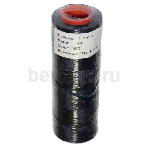 Нитки вощеные №93 d1мм 100м.для ручной прошивки т.СИНИЙ 680 DAFNA