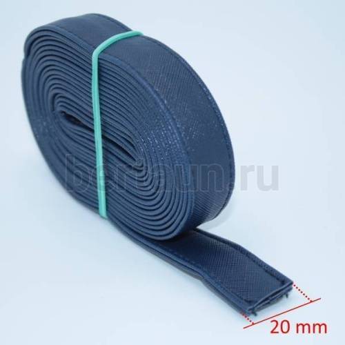 Ручки сумочные ПЛОСКИЕ №102 2см*2м синий мат